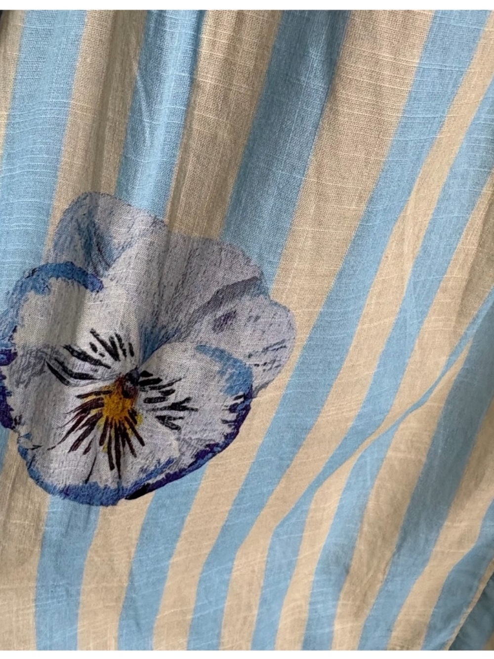 NWT Anthro Nay Bellamy x LyreBird  Artist Pansies Vintage Midi Night Sleep Dress - Picture 4 of 15